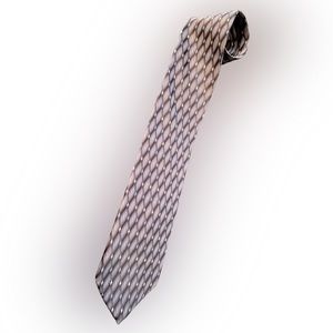 😎 Jones New York grey/black 100% silk tie made in USA